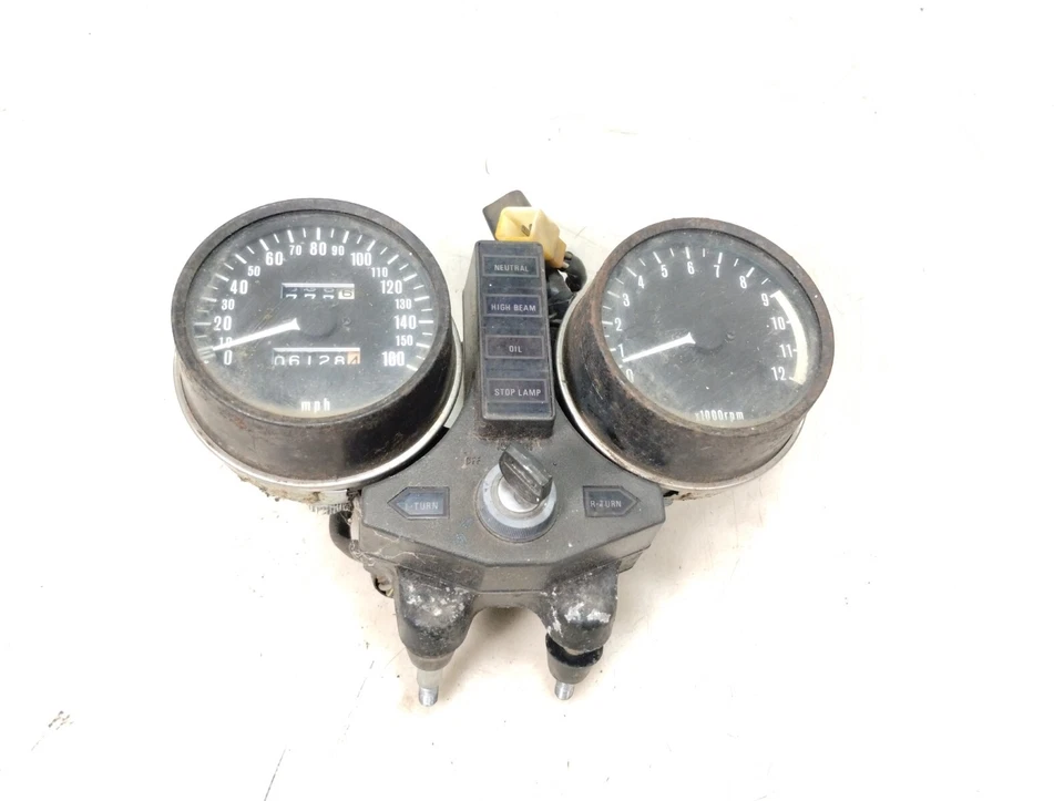 Kawasaki KZ1000 LTD 1977 velocímetro velocímetro velocímetro e interruptor de encendido llave Foto 3 de 4