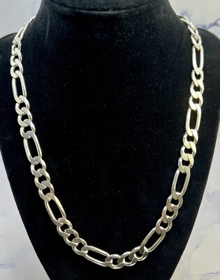 ＜MOLA SILVER＞FIGARON SILVER NECKLACE Figaro Chain Necklace in Sterling Silver, 5mm – Miabella