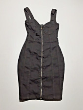Pretty Little Thing Dress Women Size UK 8 Small Black Cotton