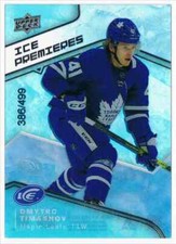 2019-20 ICE PREMIERES DMYTRO TIMASHOV ROOKIE 386/499 TORONTO MAPLE LEAFS #112