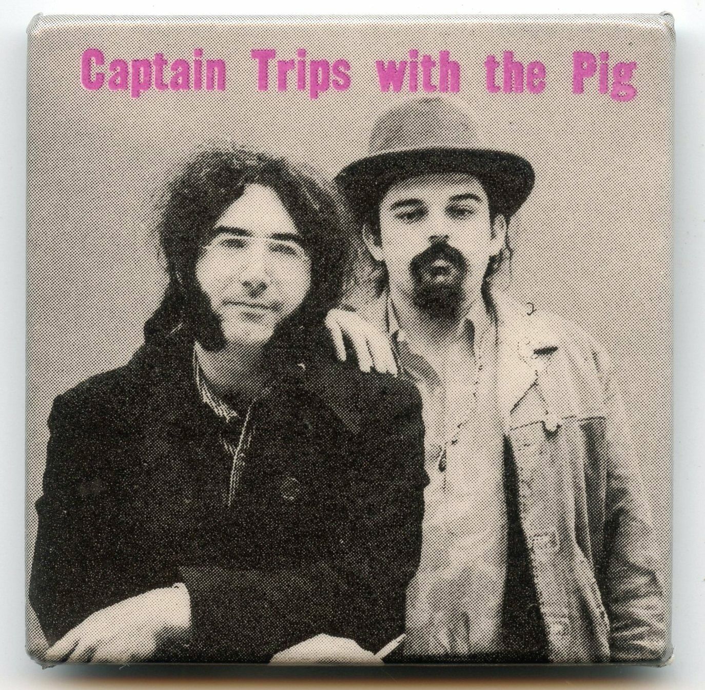 Captain Trips with the Pig Pin Button Grateful Dead Jerry Garcia