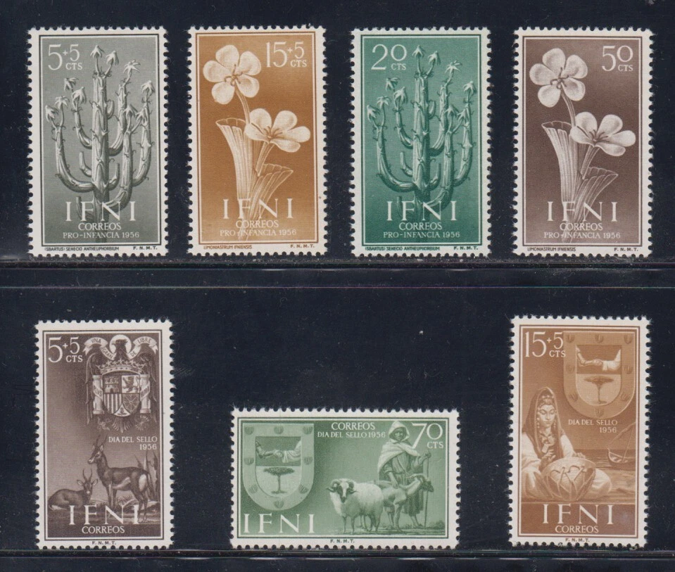 IFNI ESPAÑA SPANIEN ESPAGNE AÑO 1956 NUEVO COMPLETO MNH SPAIN -EDIFIL 128/34