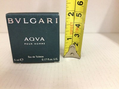Bvlgari aqua By Bvlgari Men's Pour Homme  0.17 oz/ 5 ML Eau De Toilette Mini NIB