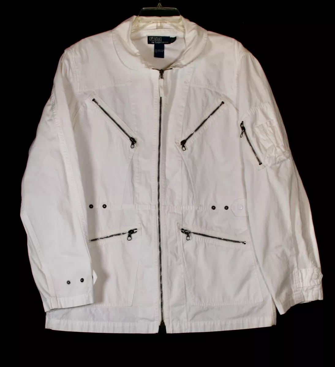 White Collared Two-Way Zip Jacket