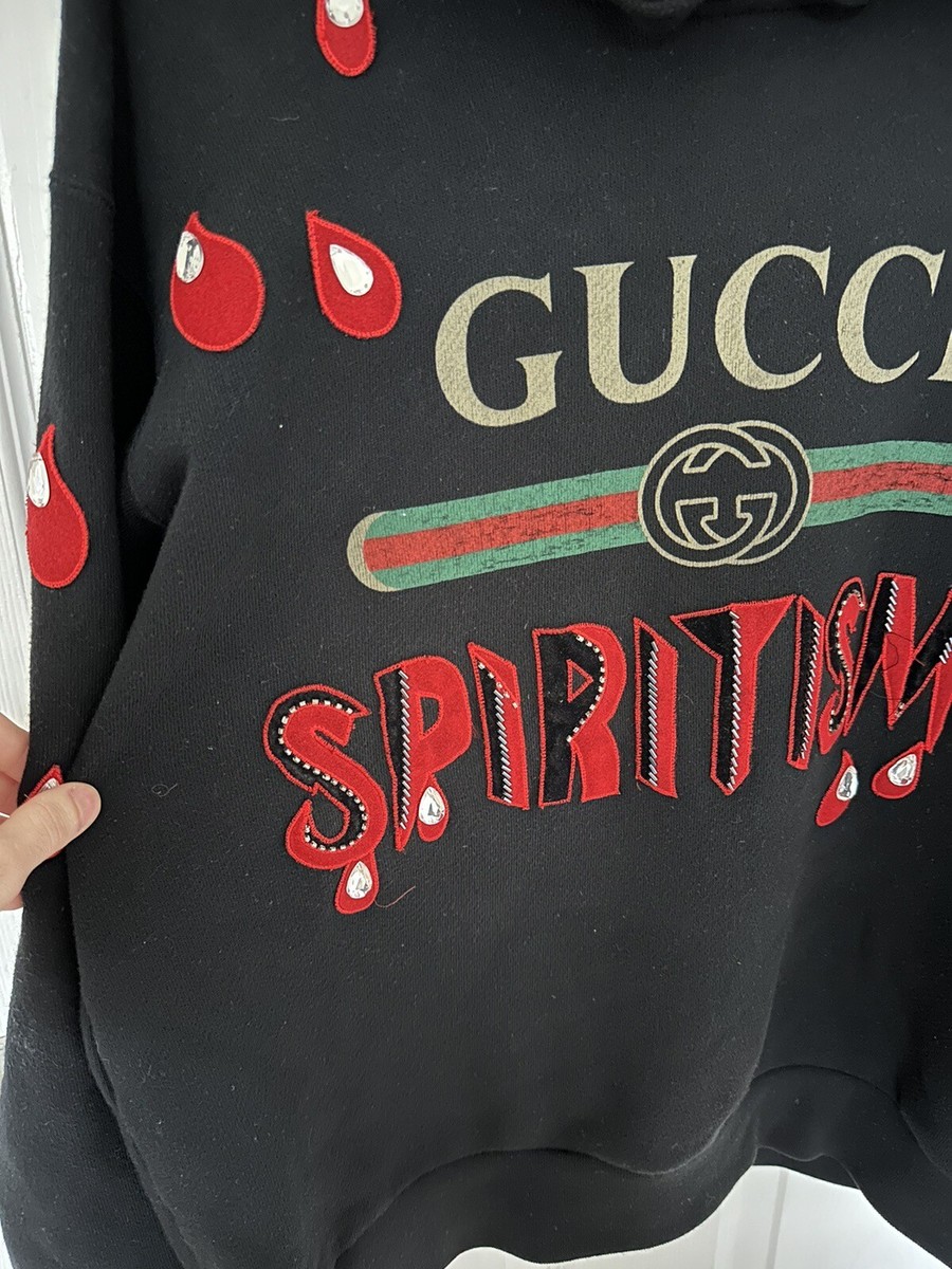 Gucci Embroidered Spiritismo Logo Hoodie Patchwork Blood Gucci Embroidered Spiritismo Logo Hoodie Patchwork Blood