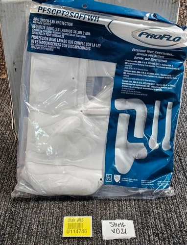 (QTY 2) PROFLO White Soft Supply Cover PFSCPT2SOFFWH P-Trap Cover Offset - Picture 6 of 6