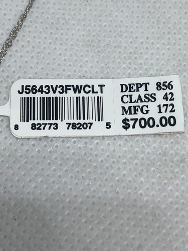 14K WHITE AND BLACK DIAMOND PENDANT NECKLACE - Picture 5 of 8