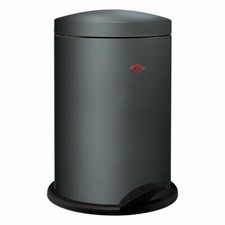 Wesco Base Softer Bathroom Trash Can Pedal Bin Graphite Steel Sheet 116212-13