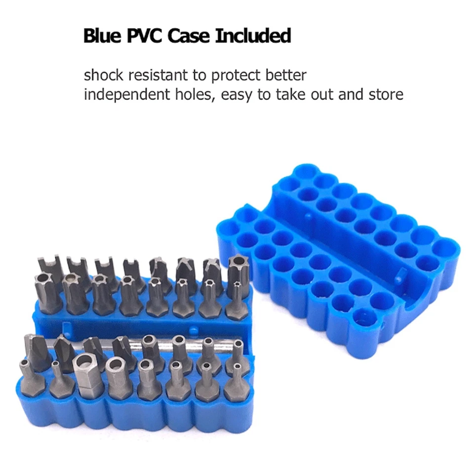 Tamper Proof Security Torq Hex Star Spanner Tri Wing Screwdriver 33 Torx Bit Set - Image 2 of 4