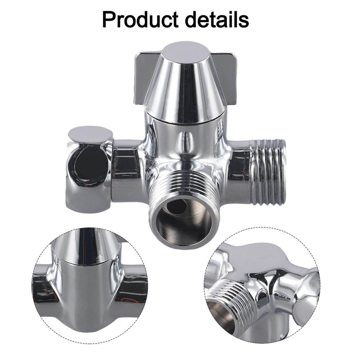 Solid Brass Faucet Diverter Valve With Aerator – G1/2 X 3/4 Chrome Finish, Sink To Garden Hose Adapter, For Portable Washer Or Dishwasher