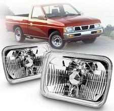 Pair 7 Rectangular Conversion Head Lights With H4 12v 6055w Bulbs Universal Pair 7 Rectangular Conversion Head Lights With H4 12v 6055w Bulbs Universal