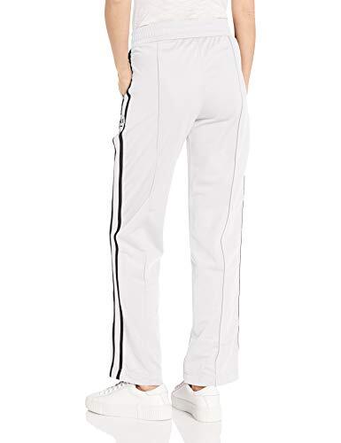 Armani Exchange Women's Wide Leg with Stripe Drawstring Trouser Pants ,White, S] - Picture 2 of 4