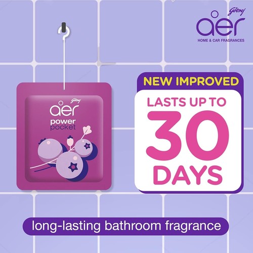 Godrej aer Power Pocket | Bathroom Freshener Assorted Pack Of 4 (40G) free shipp - Picture 2 of 6