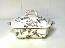 Légumier en porcelaine de LIMOGES à décor de fleurettes XIXème