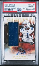 2023 PANINI ORIGINS ROOKIE JUMBO JERSEY AUTOS #RJJAJD JOSH DOWNS PSA 10
