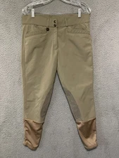 Ovation Riding Breeches Horse Pants Woman's Size 34R Beige Equestrian