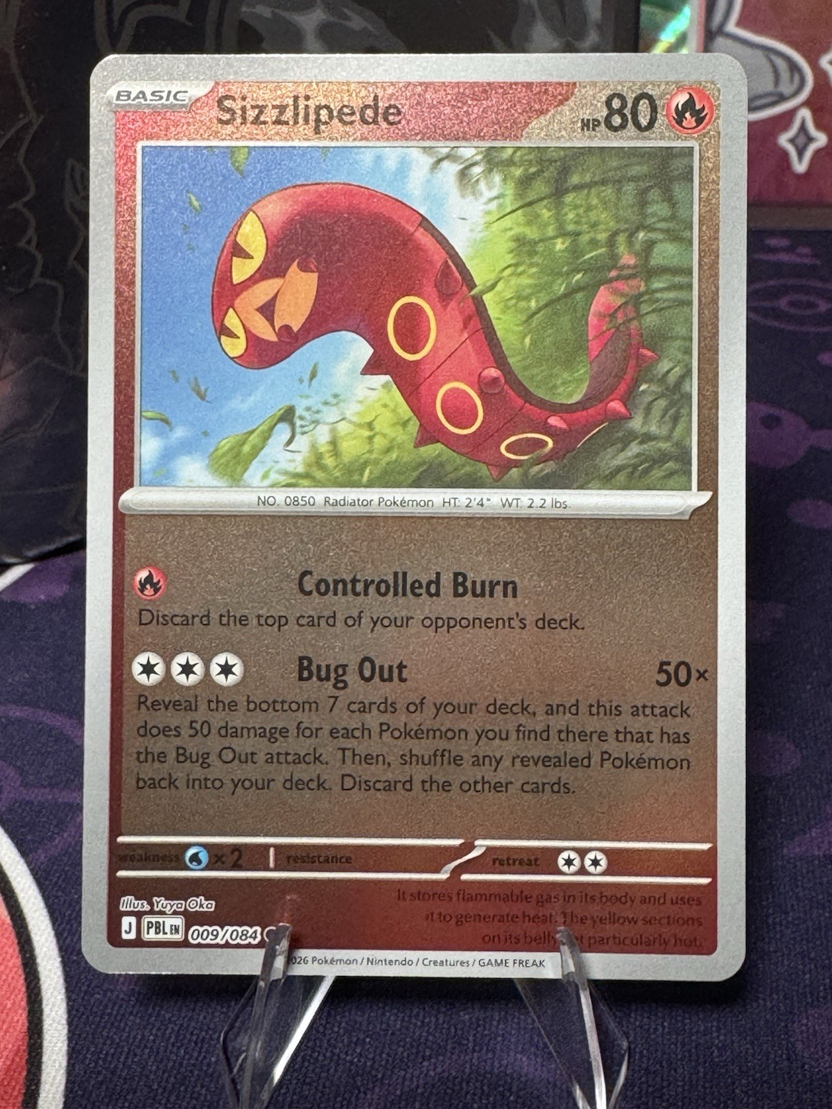 Sizzlipede 009/084 Reverse Holo Pokemon TCG Pitch Black Near Mint English
