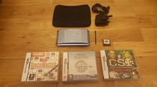 ORIGINAL BLUE NINTENDO DS CONSOLE WITH OFFICIAL WALL CHARGER AND 4 GAMES BUNDLE
