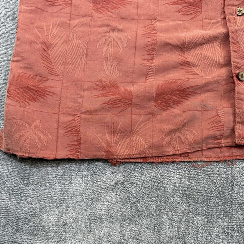 Jos A Bank-Mens XL Extra Large Hawaiian Shirt Pink/Coral-Button Down-Casual VTG - Picture 7 of 9