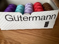 GUTERMANN MARA 30 TOP STITCHTHREAD 100% POLYESTER MIXED COLOURS BOX OF 10 300m
