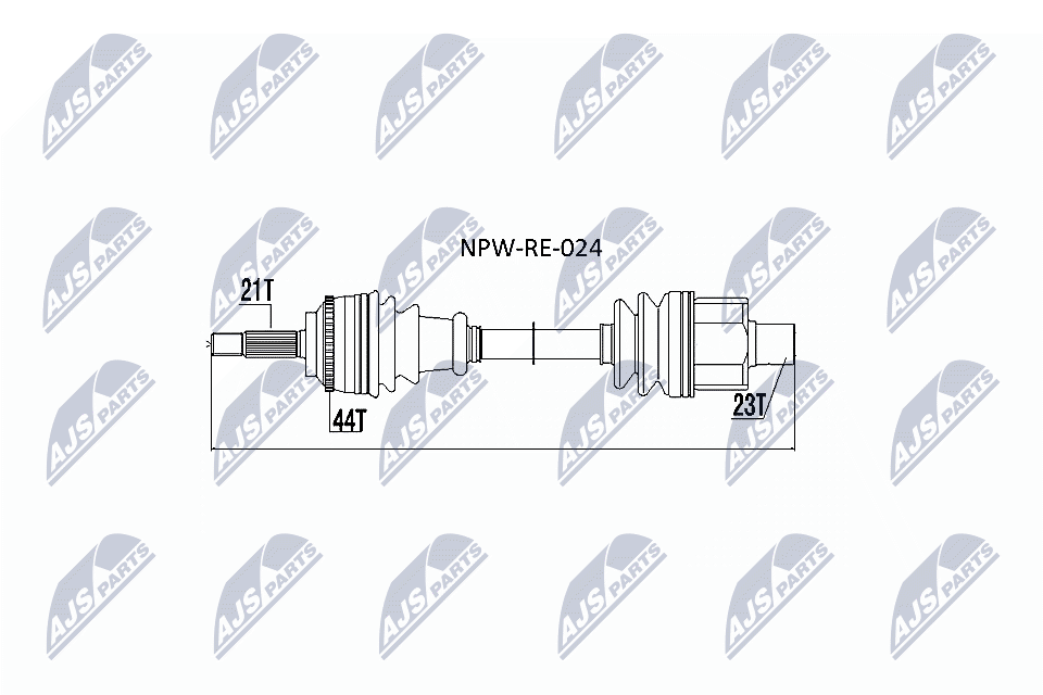NTY Drive Shaft NPW-RE-024 For Renault Front Axle Right 745 mm 23/21 - Image 4