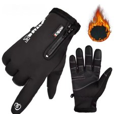 Winter Gloves Thermal Warm Waterproof Ski Snowboarding Driving Work Mittens Men