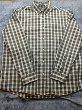 Eddie Bauer Legend Wash Classic Fit Shirt Mens 2XL Green Plaid Button Up