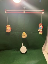 Vintage Swisstone Wood Plastic Nursery Barnyard Musical Crib Mobile Works