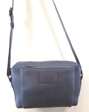 Dagne Dover Micah Neoprene Zippered Crossbody Ash Blue Bag Purse READ