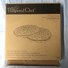 Pampered Chef Black Silicone Microwave Potato Chip Maker #1241 New in Box