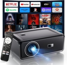 Smart Projector with WiFi 6 and Bluetooth 5.3, 4K Outdoor Movie Projector