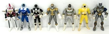 Saban Power Rangers 6" Action Figure Lot Space Silver Yellow Blue