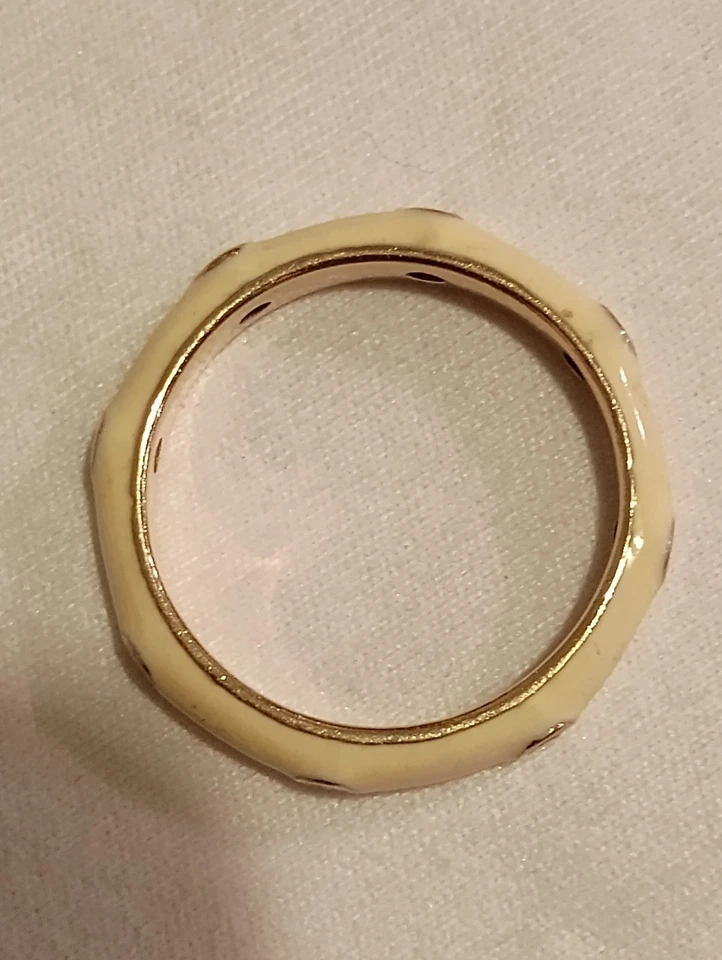 925 Sterling Silver China Hidalgo Gld Tne Enamel  Pink Cubic Zrconia Ring Size 7 - Image 3 of 4