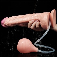 Realistic Squirting Ejaculating Dildo Suction Cup Penis Sex Toys for Women US