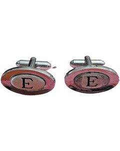 Silver Metal Bullet Back Cufflink Bases Pair
