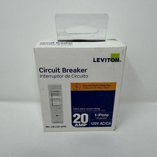 Leviton GFCI Circuit Breaker 1-Pole 20 Amp 120-Volt LB120-GFR (New & Sealed)