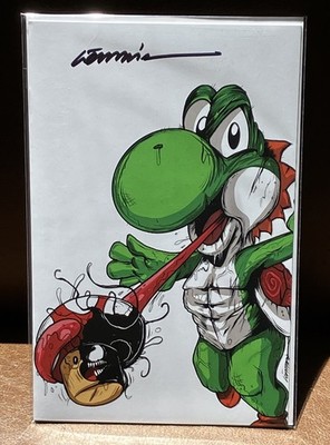 Super Mario Yoshi Gorkem Demir Limited Edition EMBOSSED Exclusive Signed W/COA