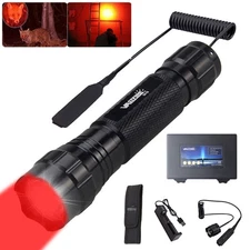 Hunting LED Flashlight Torch 300Yards Red Light Night Coyote Hog Varmint