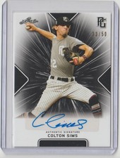 Colton Sims 2021 leaf perfect game auto sn/50 