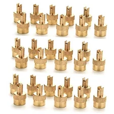 100 Pcs Metal Slotted Slot Valve Caps with Valve Core Remover,Tire Valve 100Pcs