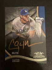 *RARE* 2017 Topps Tier One Clayton Kershaw Gold Ink Auto /25 #T1A-CK Future HOF