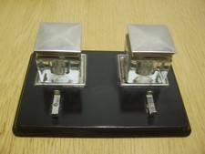 Double Ink Well D.R.P. Desk Set
