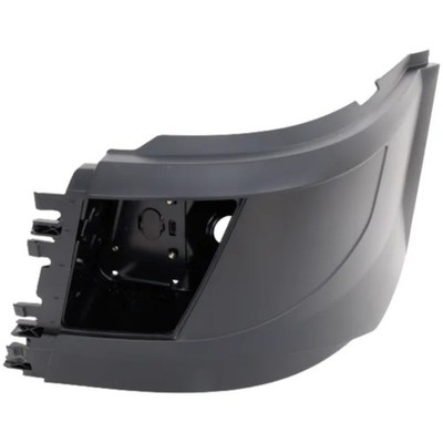For Volvo VNL 2004-2018 Bumper End Driver Side | Front Black With Fog Light Hole
