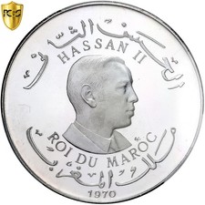 [#879117] Morocco, Hassan II, 400 Dirhams, 1970, Pattern, Proof, Silver, PCGS, S