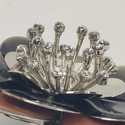 Vintage Miu Miu Brooch Flower Italy Crystal Stones Beautiful Quality - Picture 13 of 24