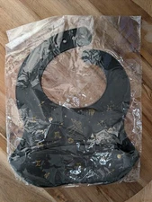 Zodiac Black Silicone Baby Bib New