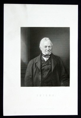 ca 1850 Louis Adolphe Thiers Marseille Portrait gravure Stahlstich antique print