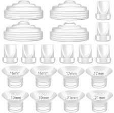 8Pc Duckbill Valves Flange Inserts and 4Pc Silicone Diaphragm Transparent