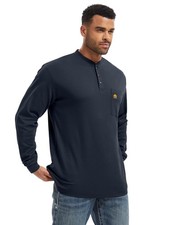 Mens FR Shirt 5.5oz Cotton Lightweight Flame Resistant Henley Shirt CAT 2 /NF...