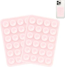 2PCS Silicone Suction Phone Case Mount, Non Slip Suction Cup, Hands-Free Phone A